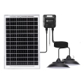 Aigostar - LED solárny luster so snímačom 2xLED/35W/12V 6000 mAh 6500K IP65 priemer 15 cm + diaľkové ovládanie