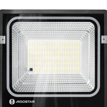 Aigostar - LED solárny reflektor LED/100W/3,2V 2000mAh 3000K/4000K/6500K IP66 + diaľkové ovládanie