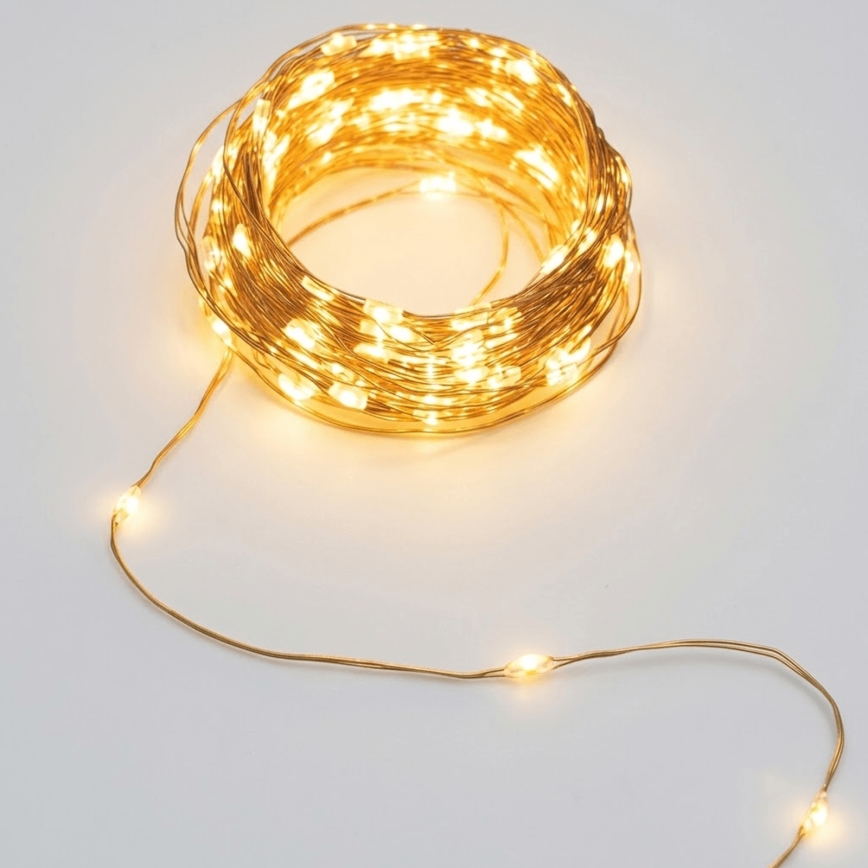 Aigostar - LED solárna svetelná reťaz 200× LED / 8 režimov, 22 m, IP65, teplá biela, 800 mAh