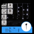 Aigostar - LED solárny vianočný reťaz 100xLED/8 funkcií 8x0,4m IP65 studená biela 800 mAh