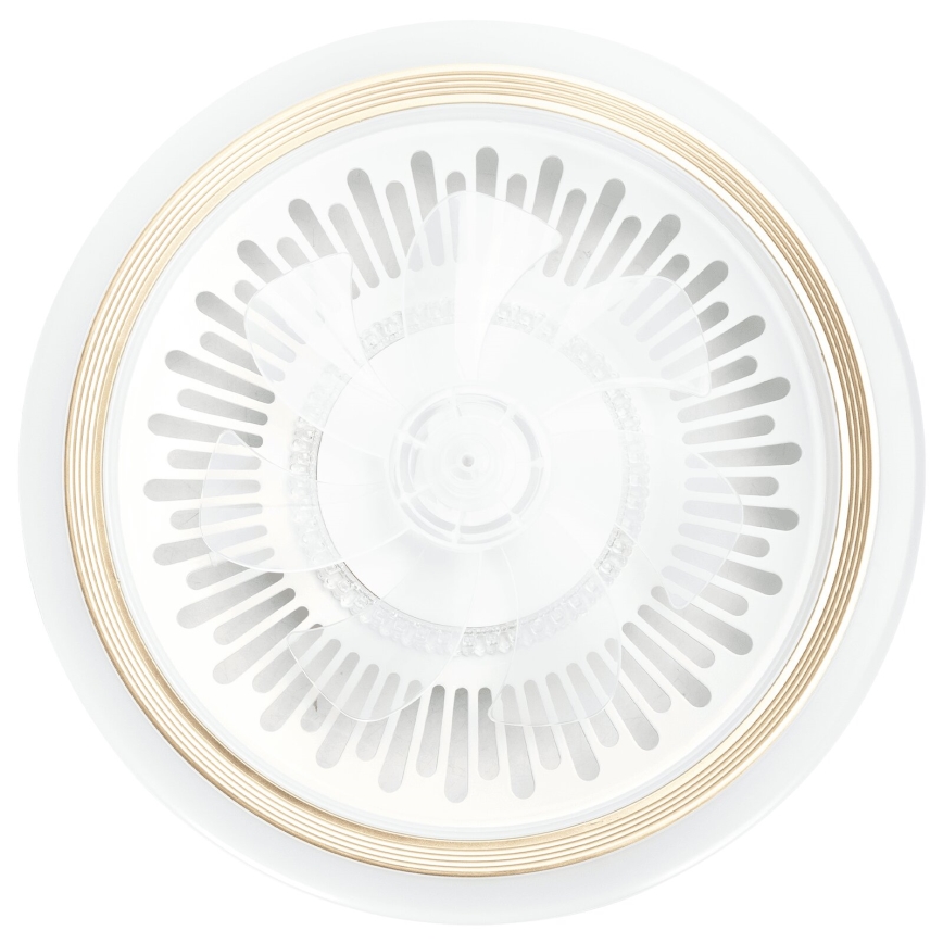 Aigostar - LED Stmievateľné stropní ventilátor LED/40W/230V 2700/4000/6500K pr. 50 cm + diaľkové ovládanie biela