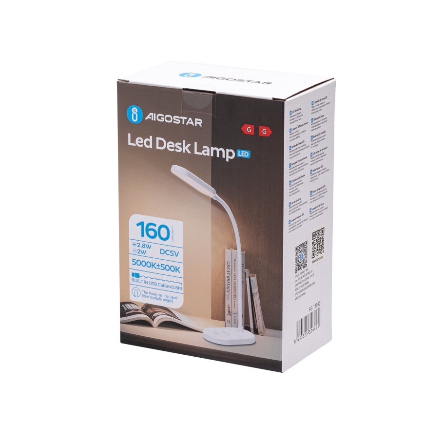 Aigostar - LED Stmievateľná dotyková stolná lampa LED/3W/5V