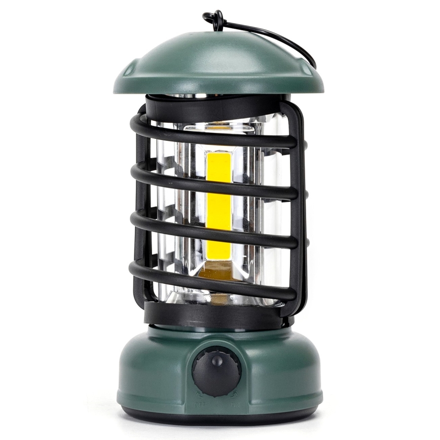 Aigostar - LED Stmievateľná kempingová baterka LED/3xAA zelená 18 cm