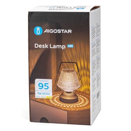 Aigostar - LED Stmievateľná nabíjacia stolná lampa LED/1W/5V 2700/4000/6500K 1800mAh 20 cm