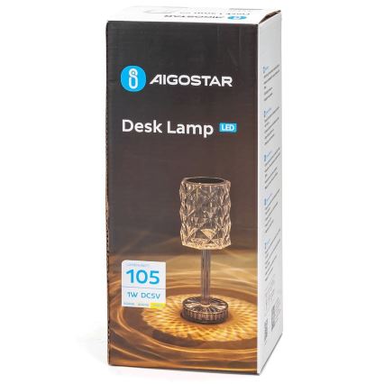 Aigostar - LED Stmievateľná nabíjacia stolná lampa LED/1W/5V 2700/4000/6500K 1800mAh 26 cm