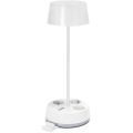 Aigostar - LED Stmievateľná stolná lampa so zásuvkami a USB LED/4,6W/230V 3000/4000/6500K biela