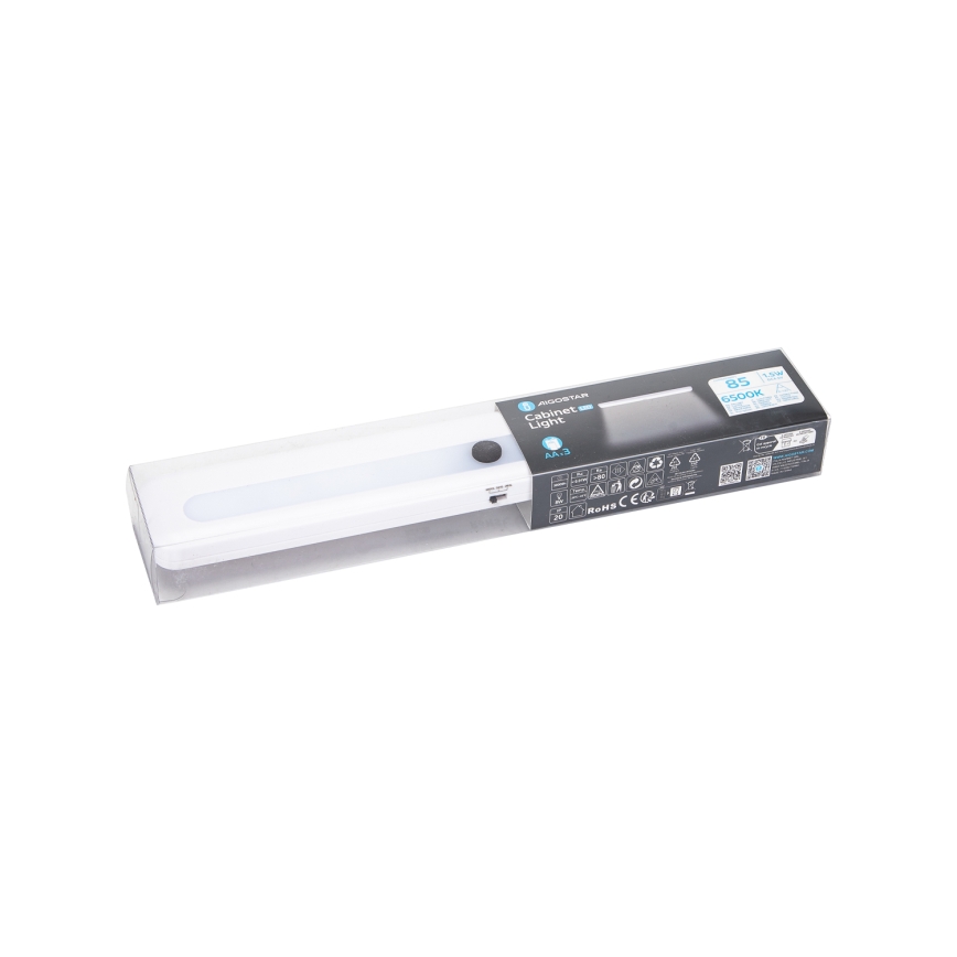 Aigostar - LED Stmievateľné osvetlenie skrine LED/1,5W/3xAA 6500K biela