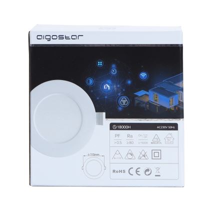 Aigostar - LED Stmievateľné podhľadové svietidlo LED/6W/230V pr. 11,5 cm Wi-Fi