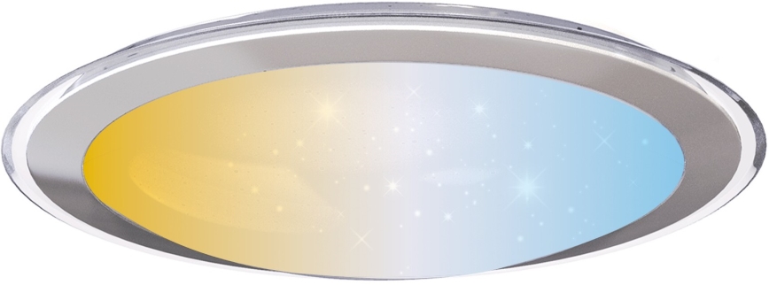 Aigostar - LED stmievateľné stropné svietidlo 30 W / 230 V, 2700–6500 K, priemer 42,9 cm, chróm + diaľkové ovládanie