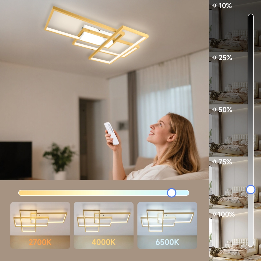 Aigostar - LED Stmievateľné stropné svietidlo LED/38W/230V 2700-6500K + diaľkové ovládanie