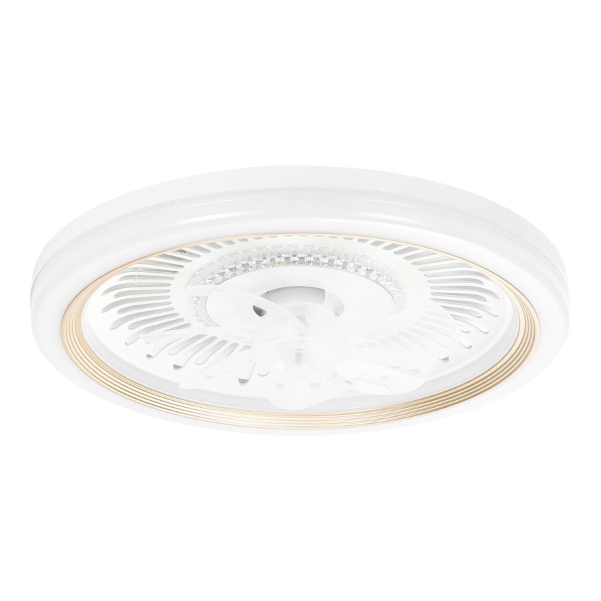 Aigostar - LED Stmievateľné stropní ventilátor LED/40W/230V 2700/4000/6500K pr. 50 cm + diaľkové ovládanie biela