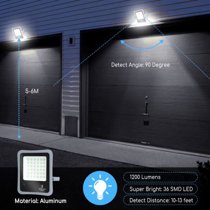 Aigostar - LED Stmievateľný solárny reflektor LED/100W/3,2V IP65 10000 mAh + DO