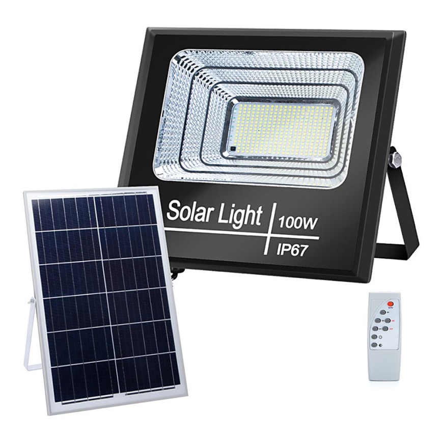 Aigostar - LED Stmievateľný solárny reflektor LED/100W/3,2V IP67 2000 mAh + DO