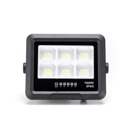 Aigostar - LED Stmievateľný solárny reflektor LED/100W/3,4V IP65 + diaľkové ovládanie