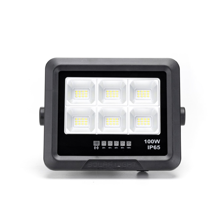 Aigostar - LED Stmievateľný solárny reflektor LED/100W/3,4V IP65 + diaľkové ovládanie