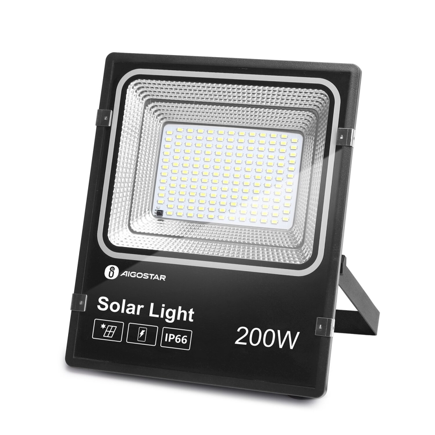 Aigostar - LED Stmievateľný solárny reflektor LED/200W/3,2V IP66 + diaľkové ovládanie