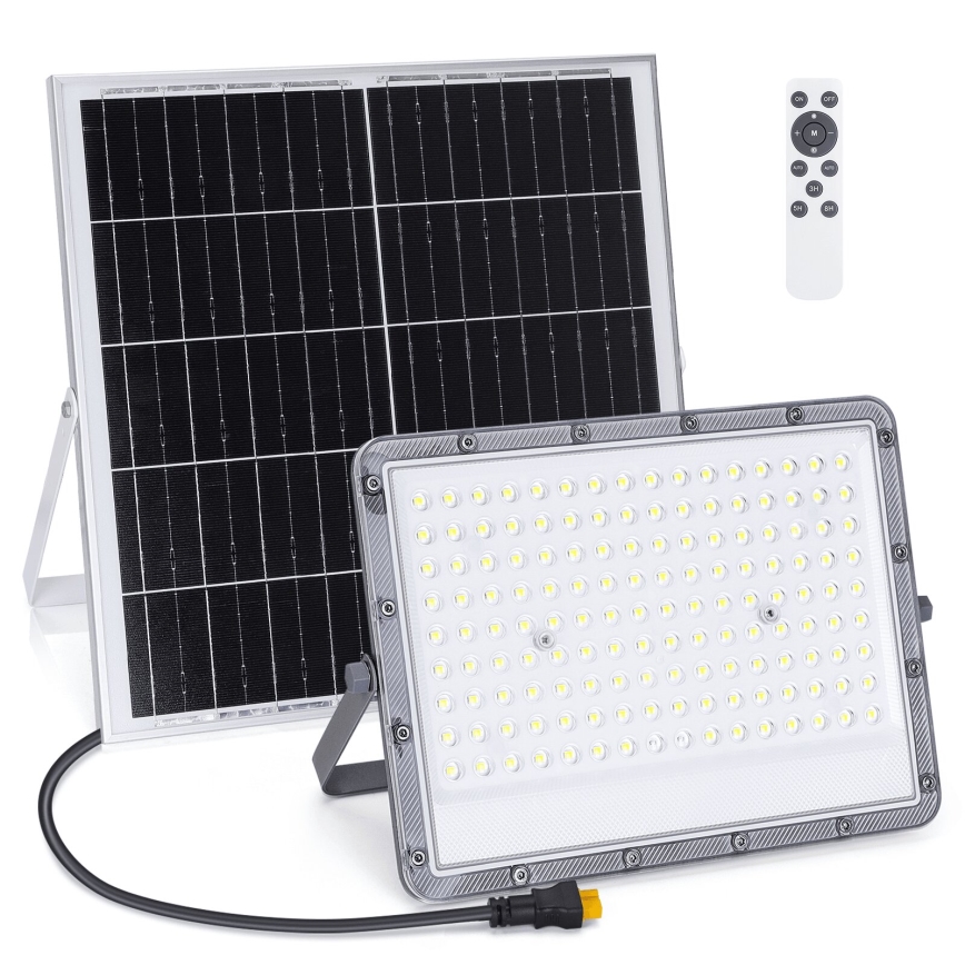 Aigostar - LED Stmievateľný solárny reflektor LED/200W/3,4V 20000 mAh IP65 + diaľkové ovládanie