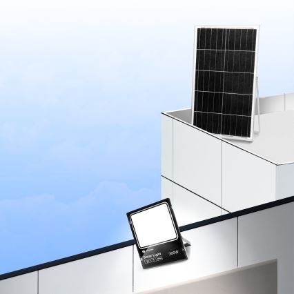 Aigostar - LED Stmievateľný solárny reflektor LED/300W/3,2V IP66 + diaľkové ovládanie