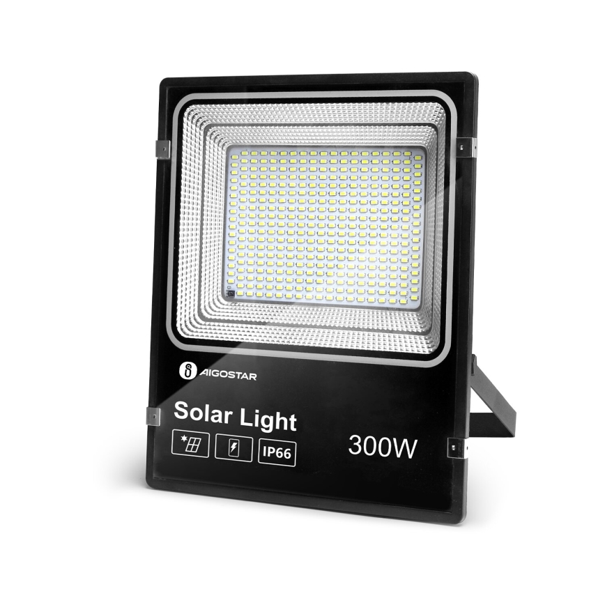 Aigostar - LED Stmievateľný solárny reflektor LED/300W/3,2V IP66 + diaľkové ovládanie