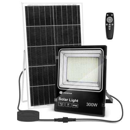 Aigostar - LED Stmievateľný solárny reflektor LED/300W/3,2V IP66 + diaľkové ovládanie