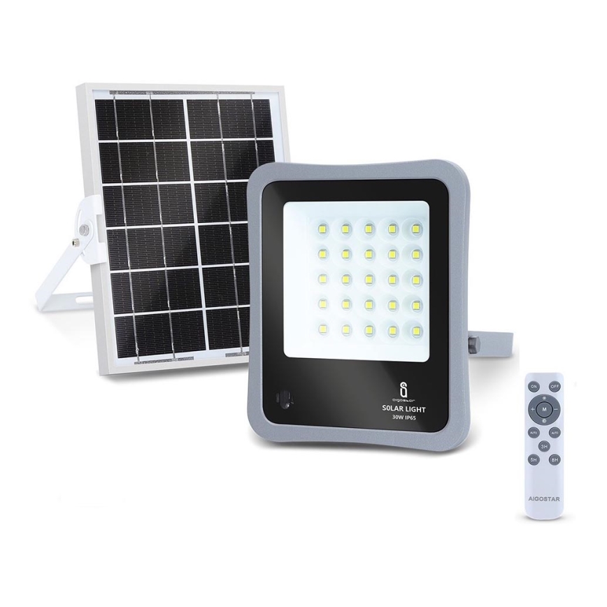 Aigostar - LED Stmievateľný solárny reflektor LED/30W/3,2V 20000 mAh IP67 + DO