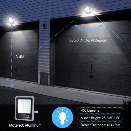 Aigostar - LED Stmievateľný solárny reflektor LED/30W/3,2V 20000 mAh IP67 + DO