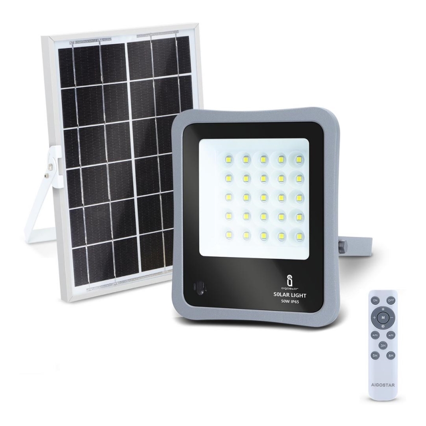 Aigostar - LED Stmievateľný solárny reflektor LED/50W/3,2V IP65 6000 mAh + DO