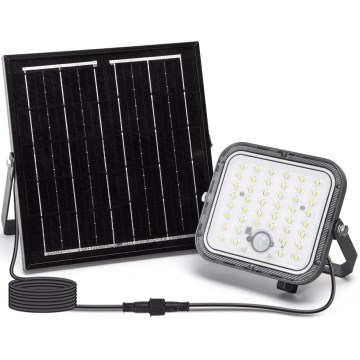 Aigostar - LED Stmievateľný solárny reflektor so senzorom LED/80W/3,4V 6500K IP66 + diaľkové ovládanie
