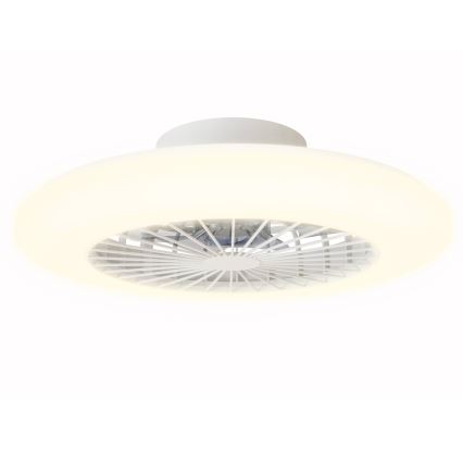 Aigostar - LED stmievateľné stropné svietidlo s ventilátorom LED/40W/230V 2700-6500K pr. 48,5 cm biela + diaľkové ovládanie