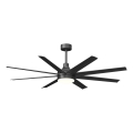 Aigostar - LED Stmievateľný stropný ventilátor LED/24W/230V 2700-6500K 165cm čierna + diaľkové ovládanie