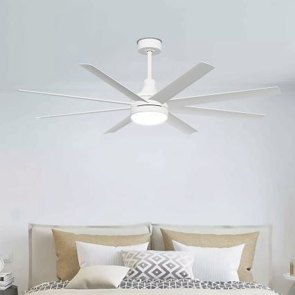 Aigostar - LED Stmievateľný stropný ventilátor LED/24W/230V 2700-6500K pr. 165 cm + diaľkové ovládanie biela