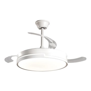 Aigostar - LED Stmievateľný stropný ventilátor LED/36W/230V 2700-6500K pr. 107 cm + diaľkové ovládanie biela