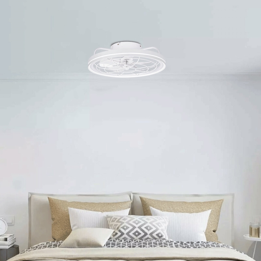 Aigostar - LED Stmievateľný stropný ventilátor LED/40W/230V 2700-6500K pr. 48 cm + diaľkové ovládanie biela