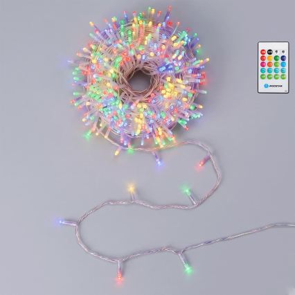 Aigostar - LED Stmievateľný vonkajší vianočný reťazec s pohybovým senzorom 100xLED/3xAA 12m viacfarebný + diaľkové ovládanie
