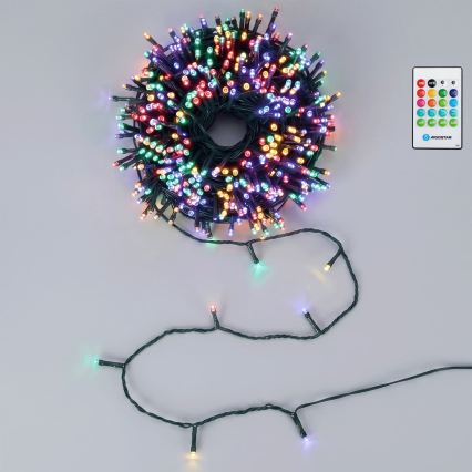 Aigostar - LED Stmievateľná vonkajšia vianočná svetelná reťaz s pohybovým senzorom 100xLED/3xAA 12m viacfarebná + diaľkové ovládanie