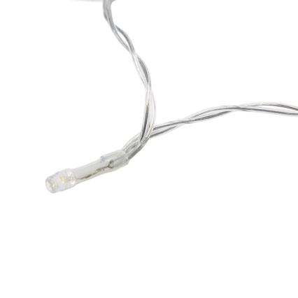 Aigostar - LED stmievateľný vonkajší vianočný reťazec s pohybovým senzorom 100×LED/3×AA 12m studená biela + diaľkové ovládanie