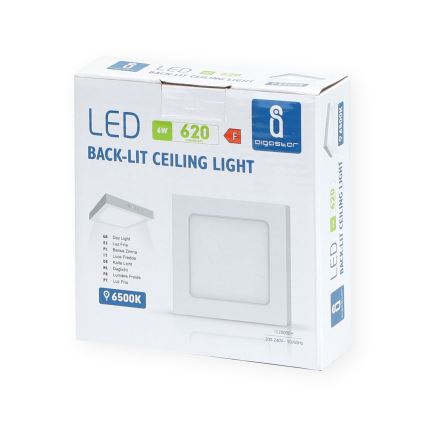 Aigostar - LED Stropné prisadené svietidlo LED/6W/230V 12,2x12,2 cm 6500K biela