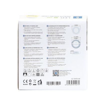 Aigostar - LED Stropné prisadené svietidlo LED/6W/230V pr. 12,3 cm 3000K biela