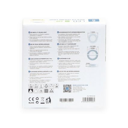 Aigostar - LED Stropné prisadené svietidlo LED/6W/230V pr. 12,3 cm 4000K biela