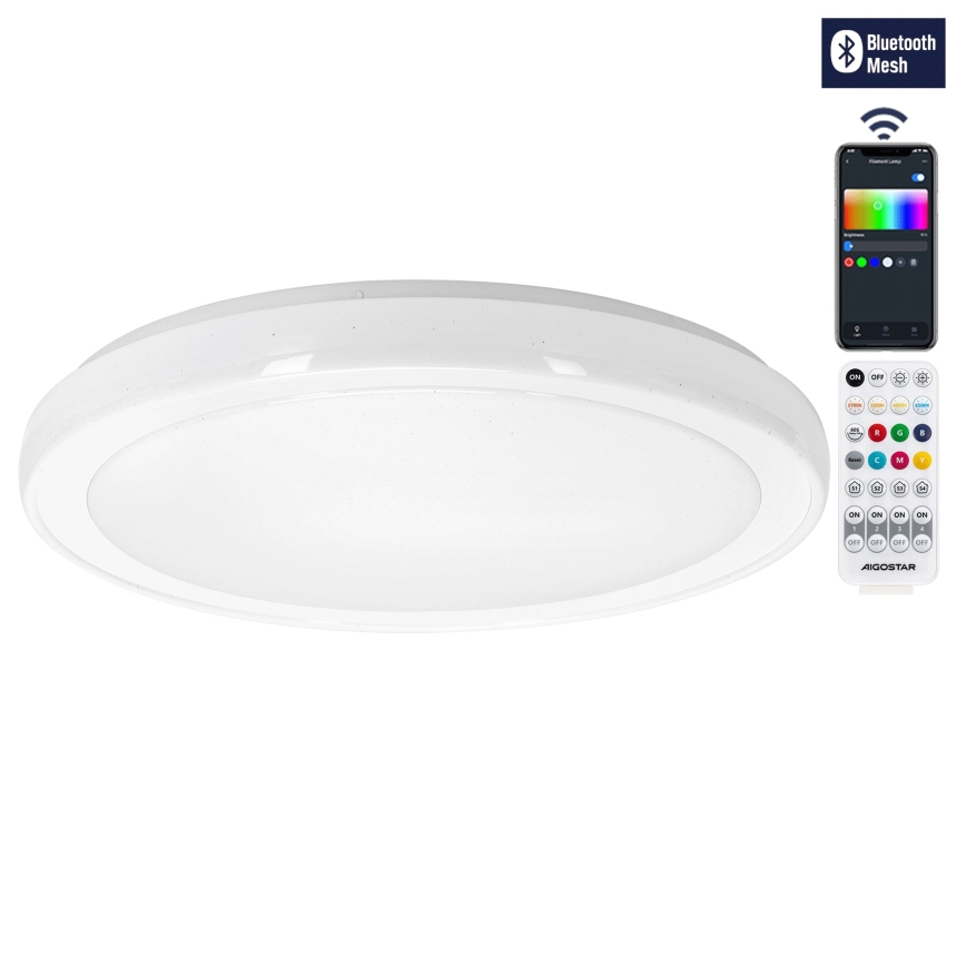 Aigostar - LED stmievateľné stropné svietidlo MESH LED/36W/230V 3000-6500K pr. 49,5 cm + diaľkové ovládanie