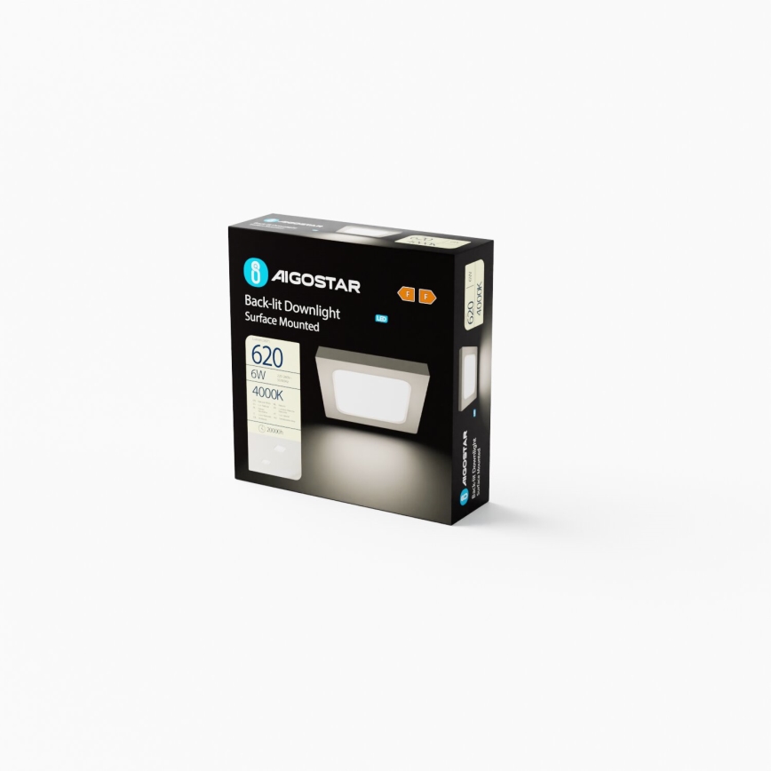 Aigostar - LED Stropné svietidlo LED/6W/230V 12,2x12,2 cm 4000K biela
