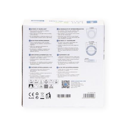 Aigostar - LED Stropné svietidlo LED/6W/230V pr. 12,3 cm 3000K biela