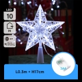 Aigostar - LED Vianočná dekorácia 10xLED/3xAA studená biela hviezda
