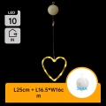 Aigostar - LED Vianočná dekorácia 10xLED/3xAAA srdce 16 cm