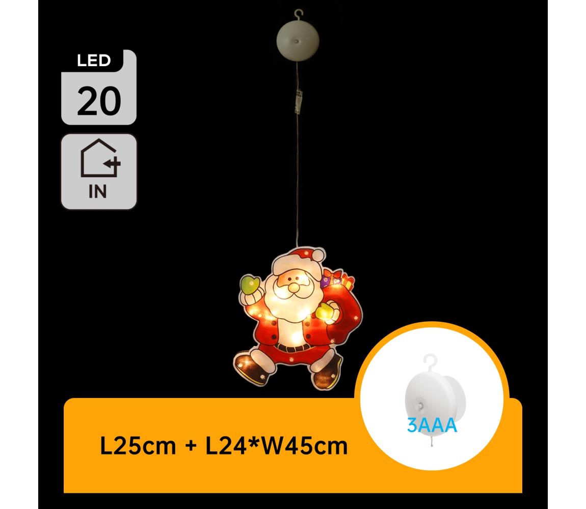 B.V.  - LED Vianočná dekorácia LED/3xAAA Santa 45cm B10303K6B