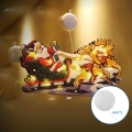 Aigostar - LED Vianočná dekorácia LED/3xAAA Santa so sobami 13,4cm