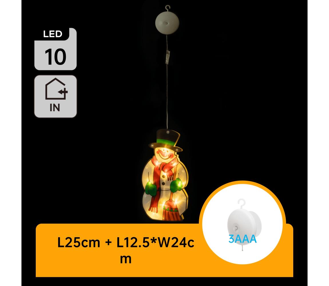 B.V.  - LED Vianočná dekorácia LED/3xAAA snehuliak 25cm B10303K61