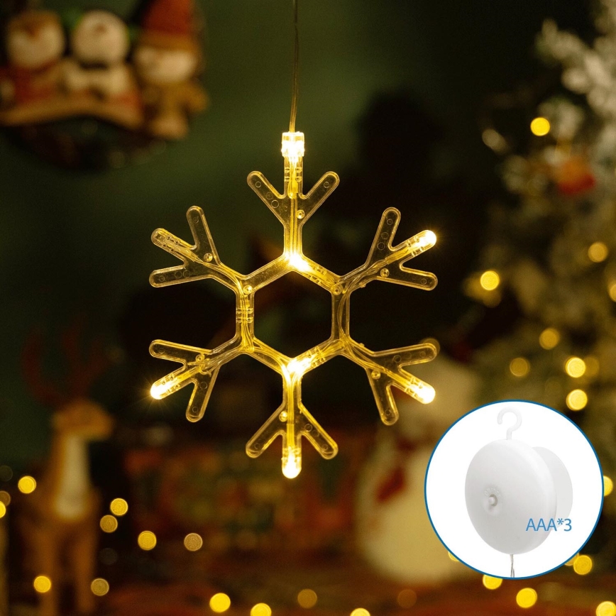 Aigostar - LED Vianočná dekorácia LED/3xAAA teplá biela vločka 19cm
