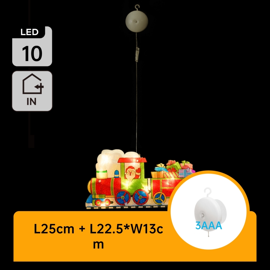 Aigostar - LED Vianočná dekorácia LED/3xAAA vláčik 13,4cm
