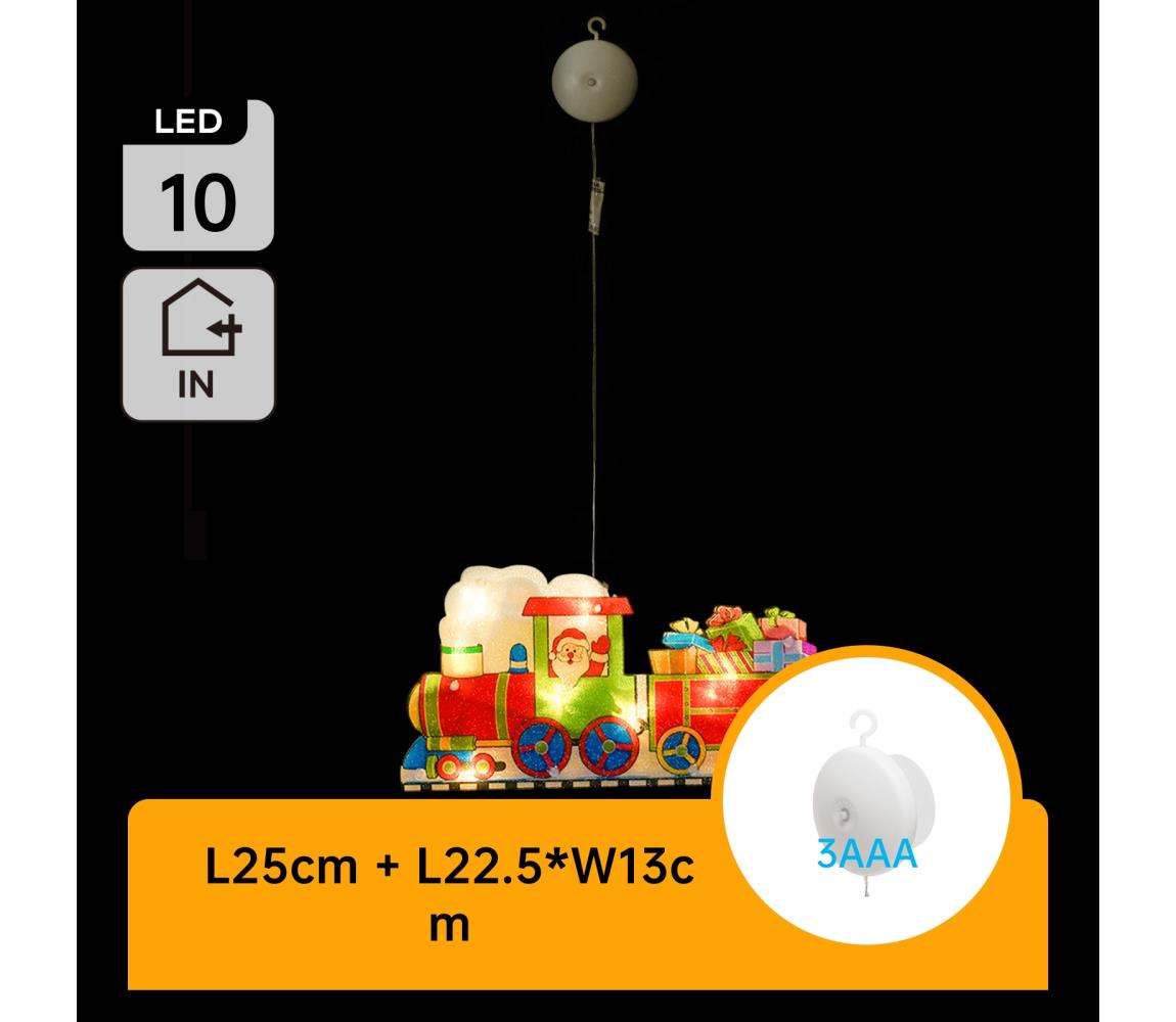 B.V.  - LED Vianočná dekorácia LED/3xAAA vláčik 13,4cm B10303K67